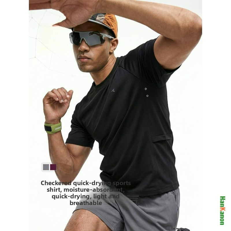 Aquatic Sports Performance - Kaos Olahraga Lari Pria Breathable Grid-Tech