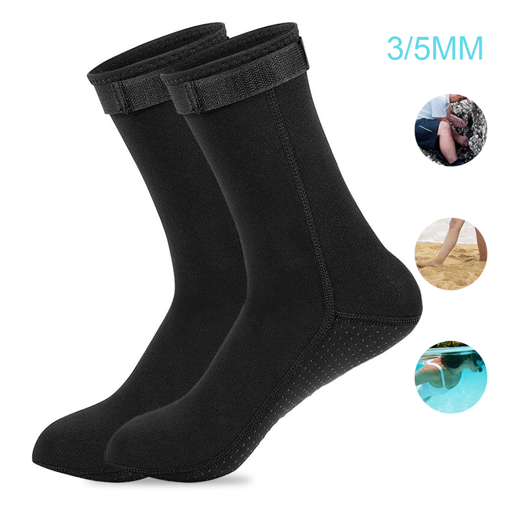 Wetsuit 3Mm Neoprene - Kaus kaki Neoprene 5mm, sepatu bot
